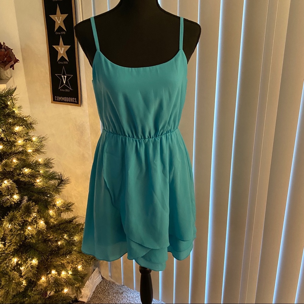 BCNGeneration Blue Open Back Sundress.